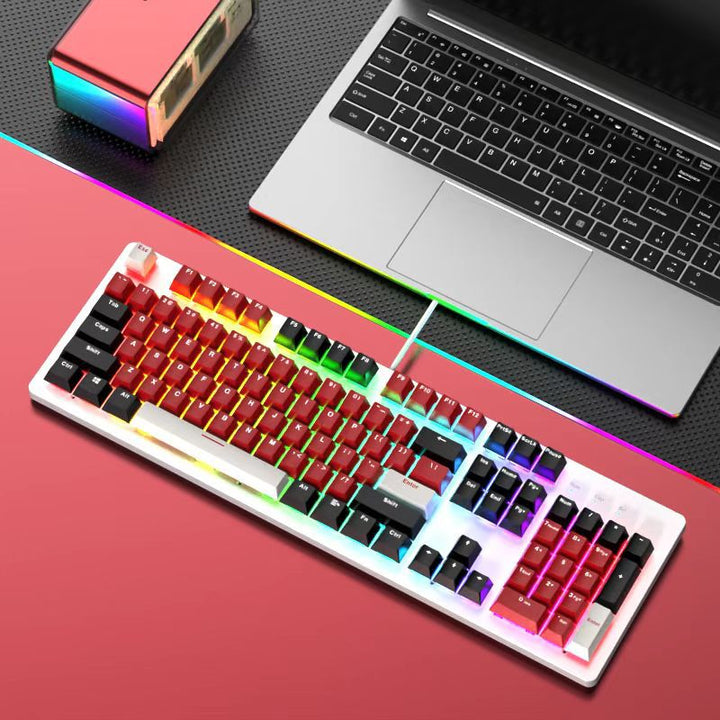 RGB Backlit Mechanical Gaming Keyboard and Mouse Set Stornfield