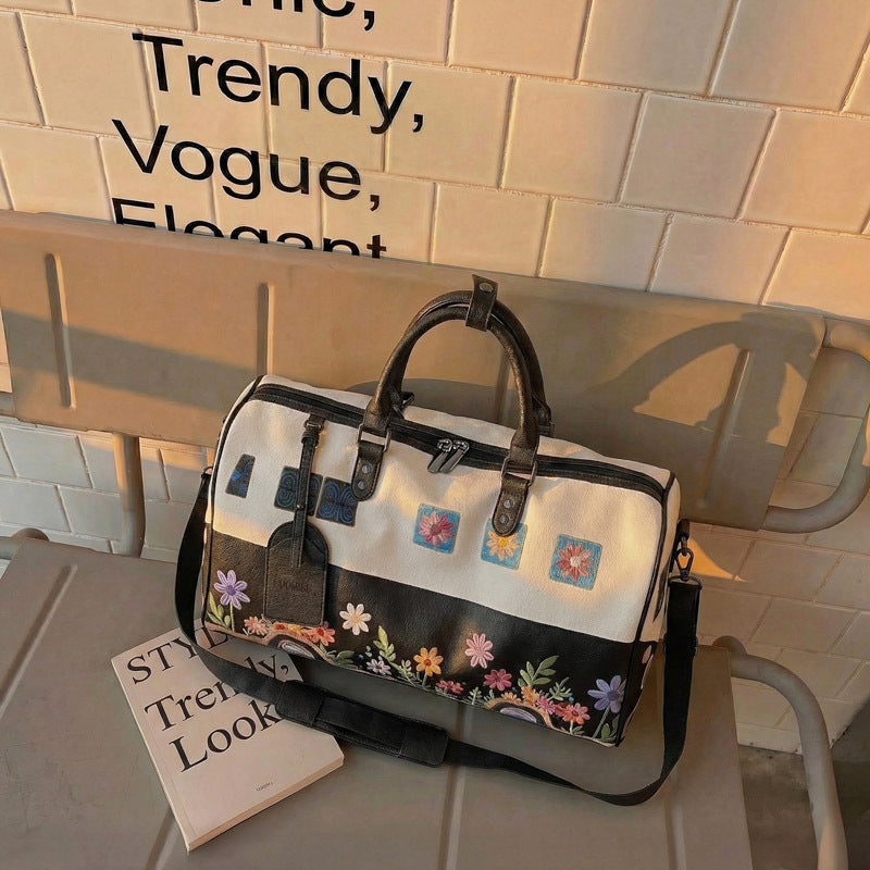 Floral Print Canvas Duffle Bag Stornfield