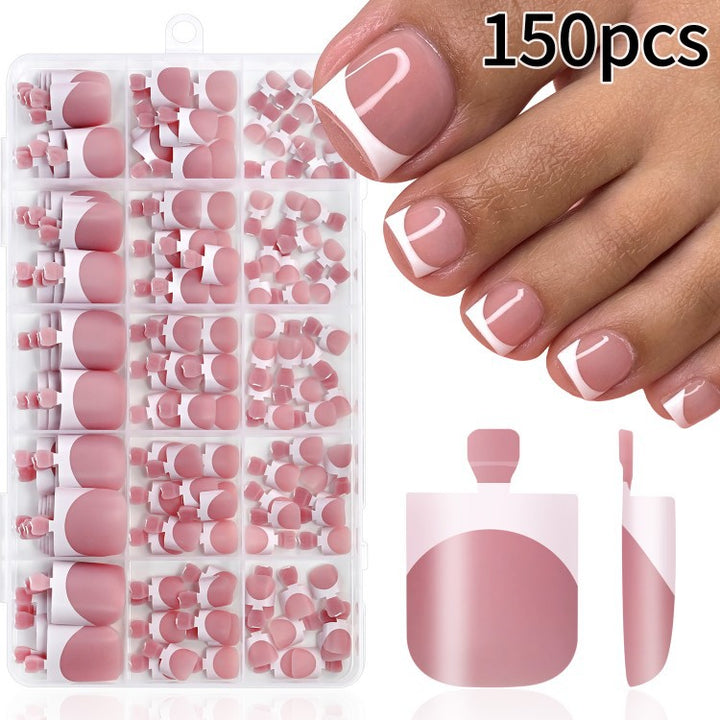 Premium Quality French Tip Press-On Nails Stornfield
