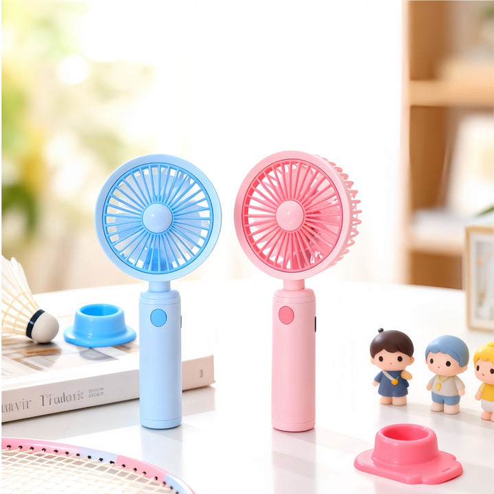 Ladies Portable Hand Fan with USB Charging Function and Flexible Stand Stornfield