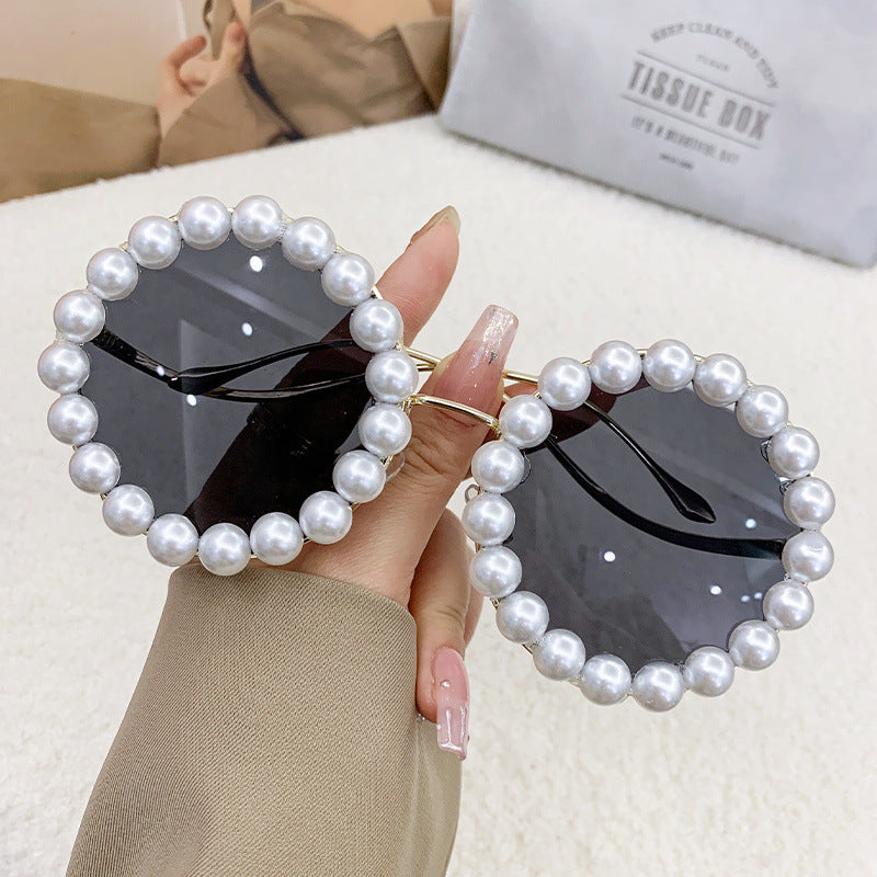 Women elegant oversized sunglasses with stylish transparent frame Stornfield
