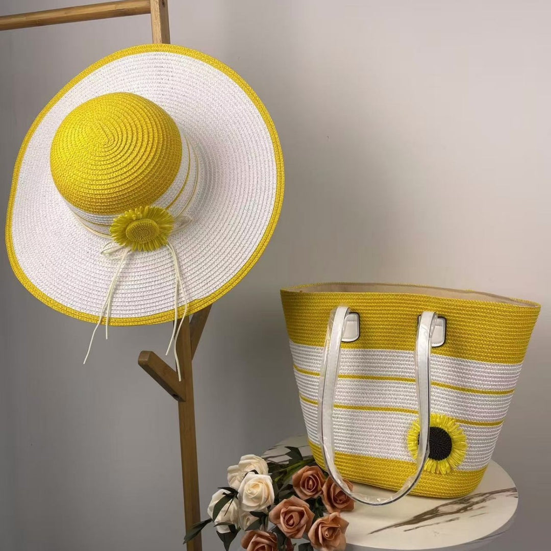 Elegant Beach Bag with Matching Sun Hat Stornfield