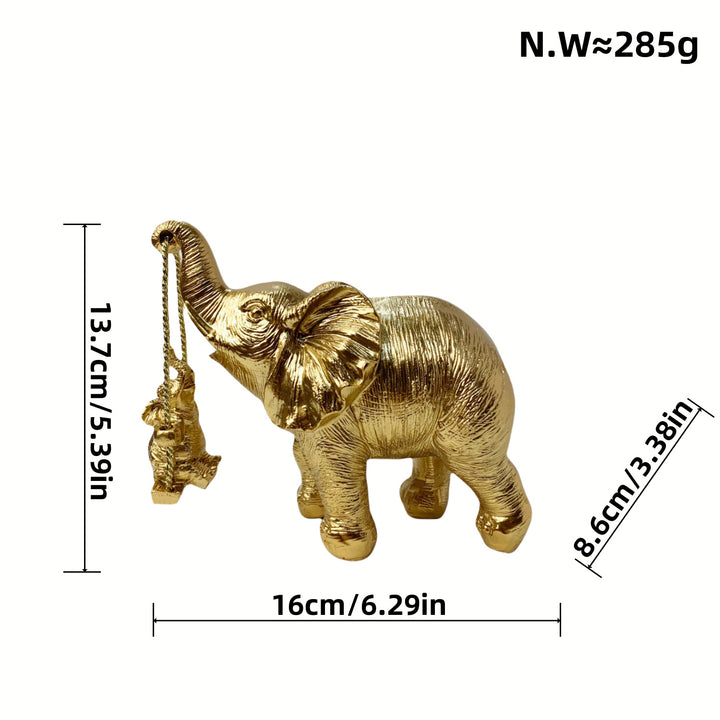 Decorative elephant figure with child Stornfield