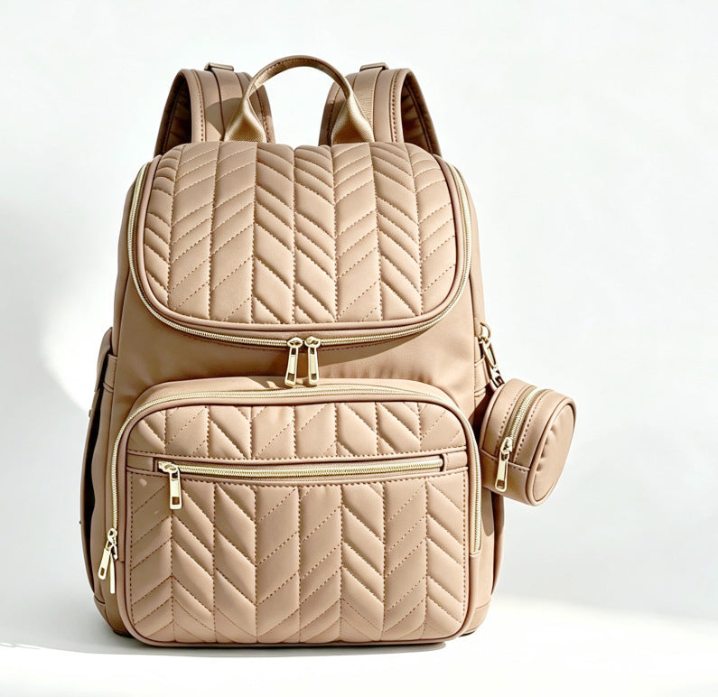 Elegant Multi-Functional Quilted Backpack Stornfield