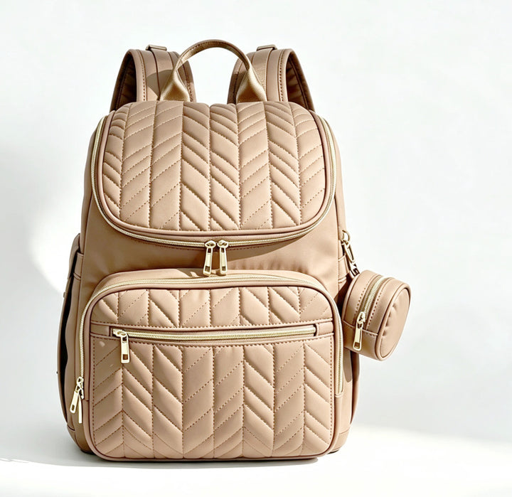 Elegant Multi-Functional Quilted Backpack Stornfield