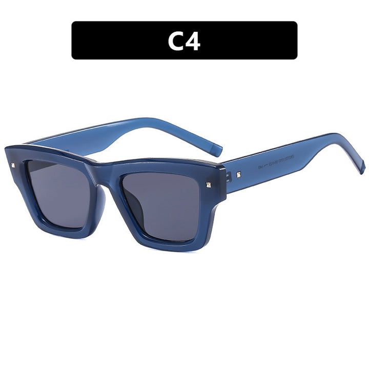 Ladies fashionable rectangular glasses with multifaceted design Stornfield