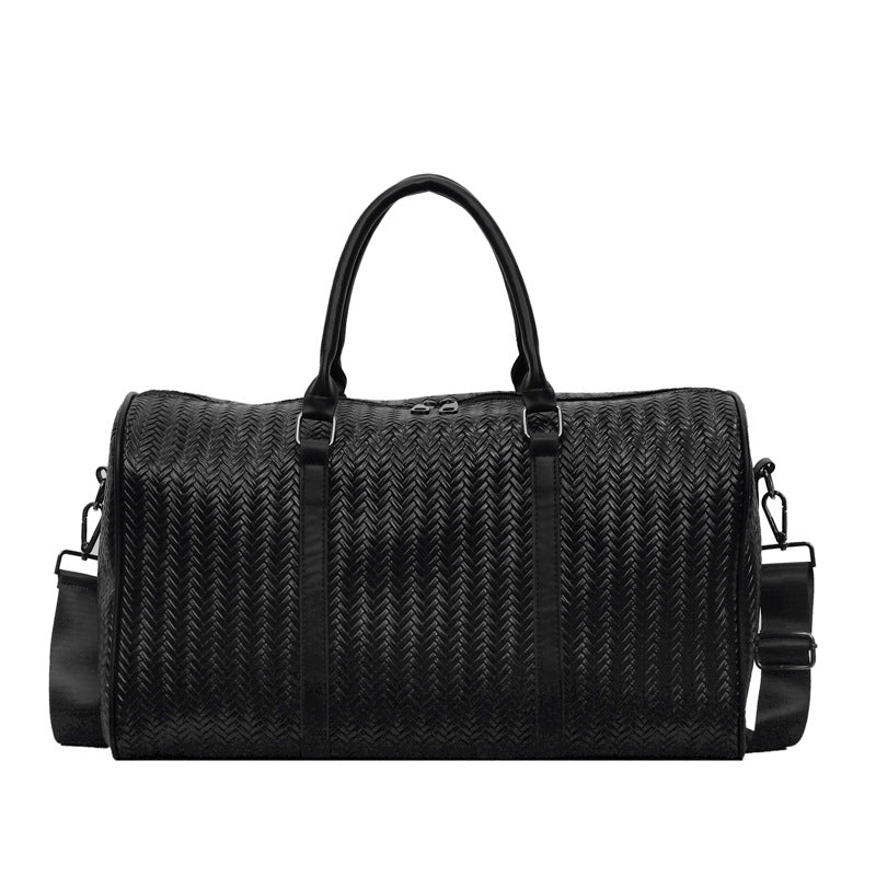 Sporty travel bag in modern basket pattern Stornfield