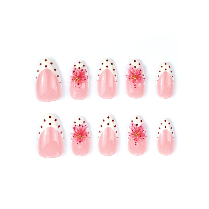 Artistic Floral Press-On Nail Set Stornfield