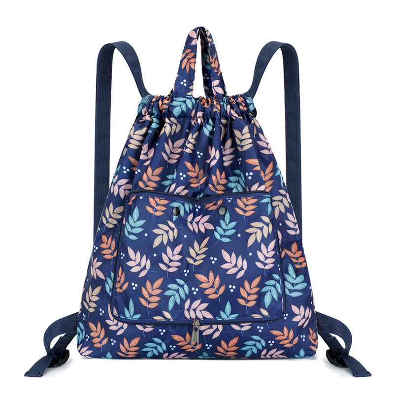 Lightweight Floral Drawstring Backpack Stornfield