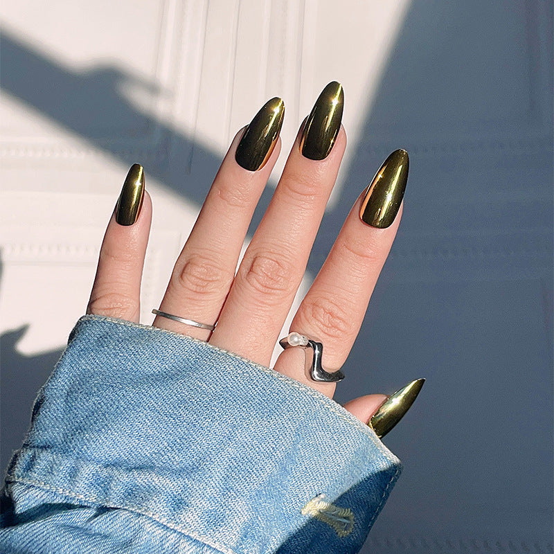 Elegant Metallic Stiletto Press-On Nails Stornfield