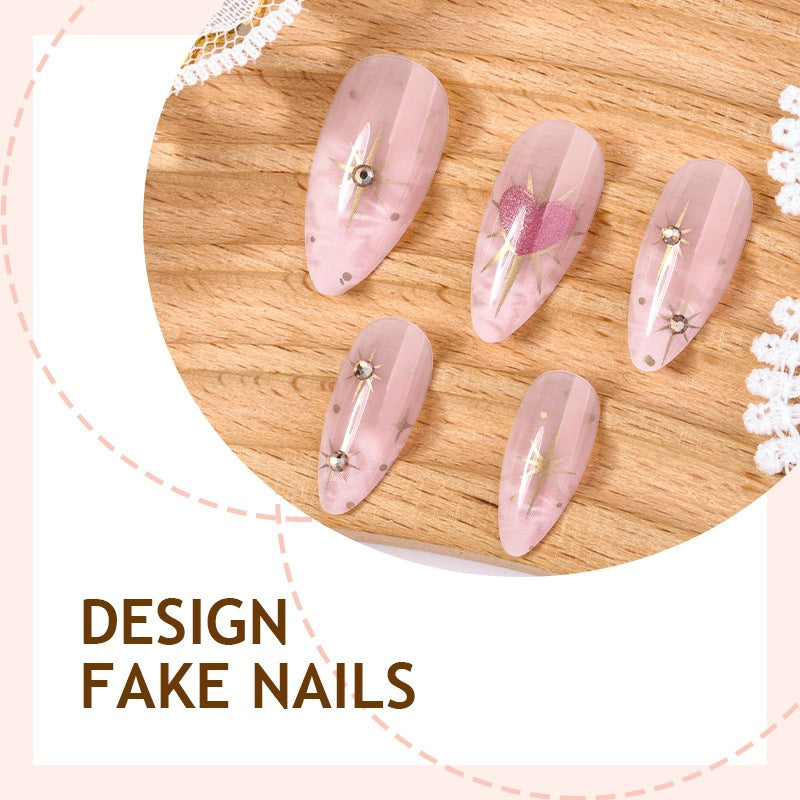 Nail art set with floral patterns Stornfield
