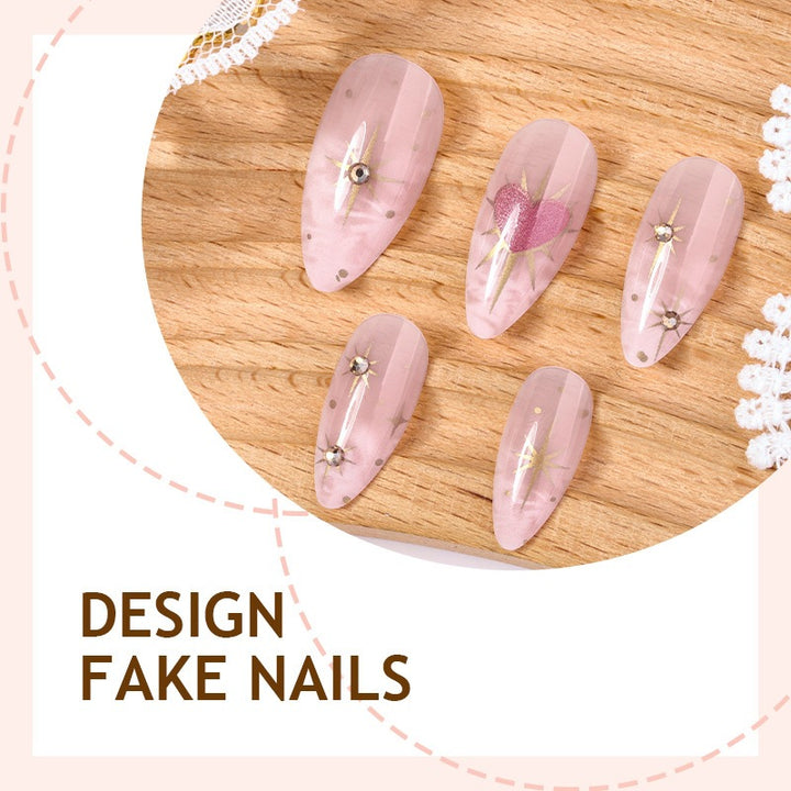 Nail art set with floral patterns Stornfield
