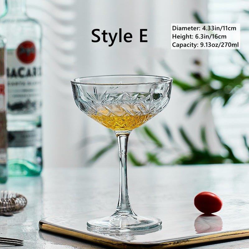 Patterned Martini Cocktail Glasses | Stornfield
