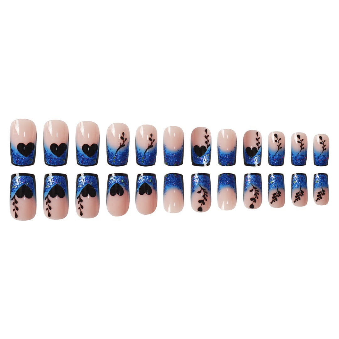 Artistic Glittered Press-On Nail Extensions Stornfield
