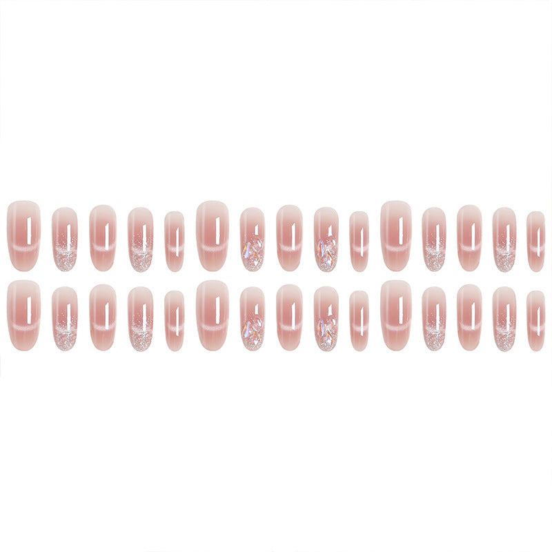 Artificial nail set with sparkling glitter accents Stornfield