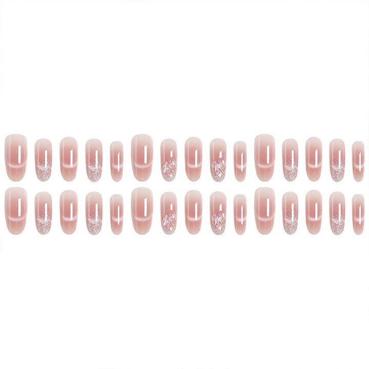 Artificial nail set with sparkling glitter accents Stornfield