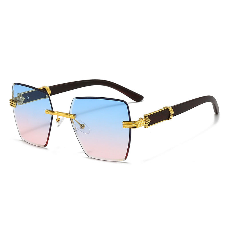 Women's extravagant square sunglasses with golden accents Stornfield