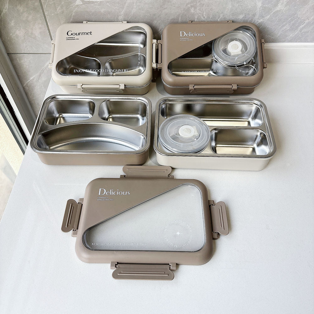 Multi-Compartment Durable Stainless Steel Food Storage