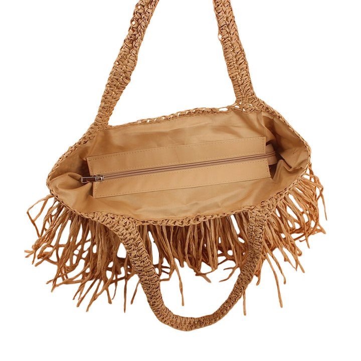 Fransige Tote Bag Made from Handmade Straw Stornfield