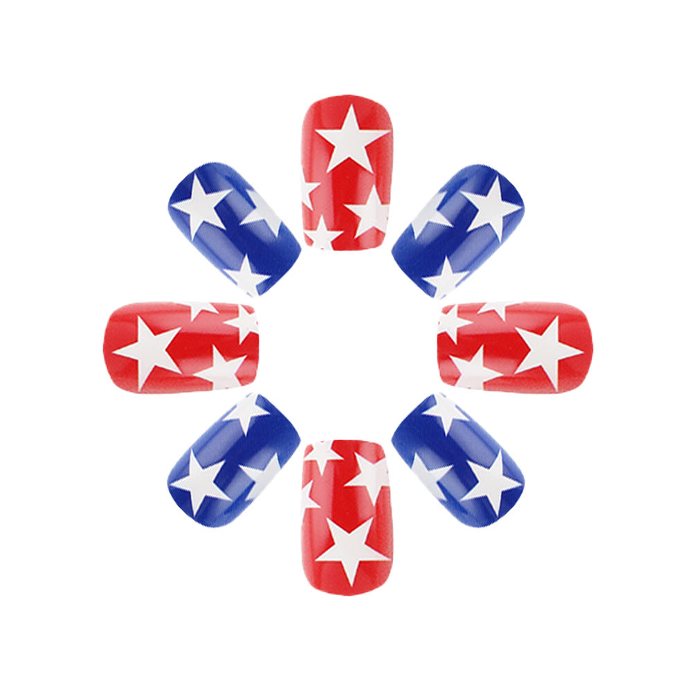Patriotic Themed Press-On Nails Stornfield