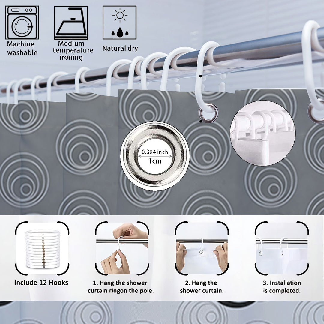 Abstract Design Four-Piece Digital Bathroom Set Stornfield