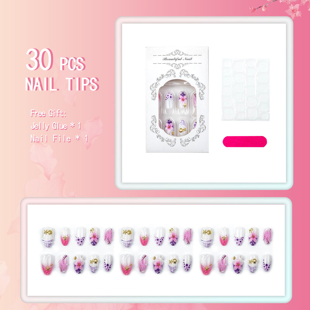 Floral Art Press-On Nails