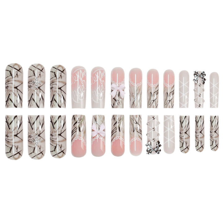 Decorative Long Press-On Nails Stornfield