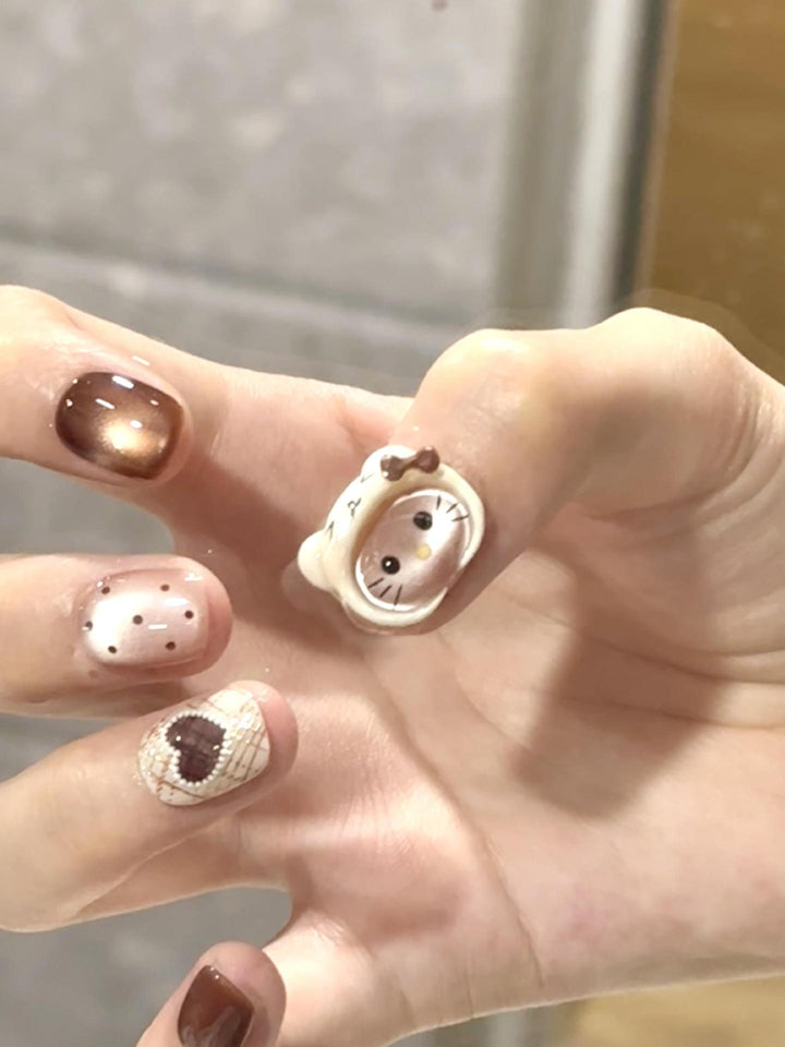 Artifical nails with Playful Animal Design Stornfield