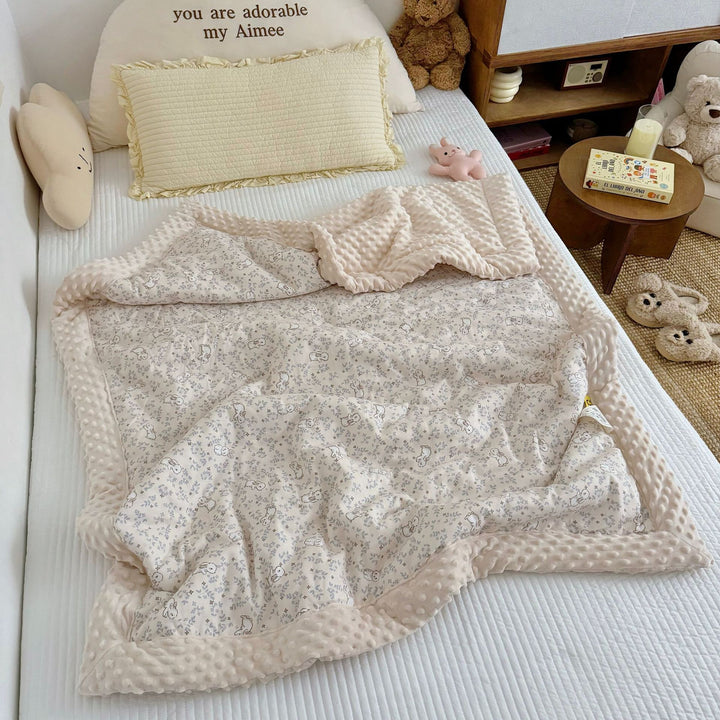 Reversible Minky Dot Plush Baby Blanket
