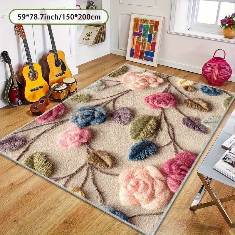 Floral Pattern Area Rug
