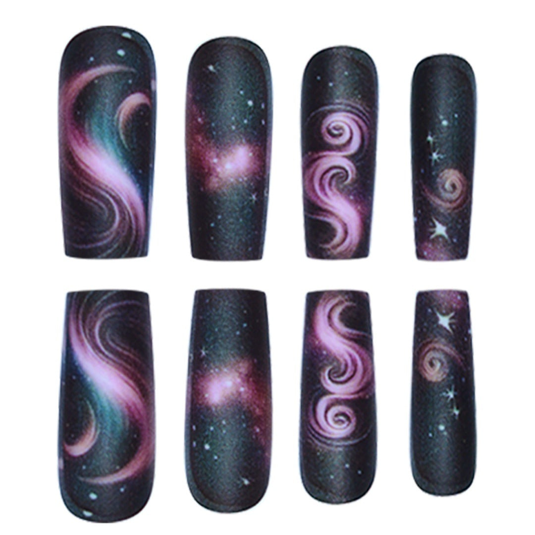 Galaxy-Themed Press-On Nail Extensions Stornfield