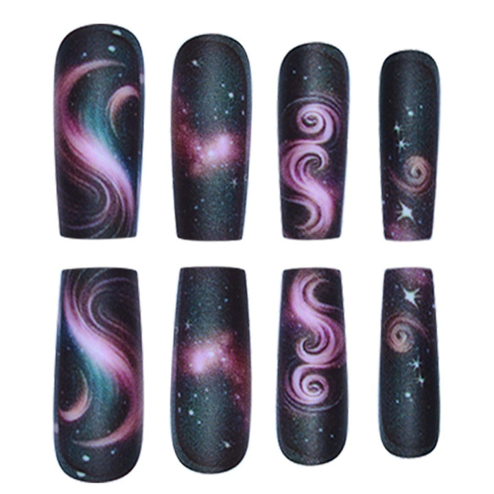 Galaxy-Themed Press-On Nail Extensions Stornfield
