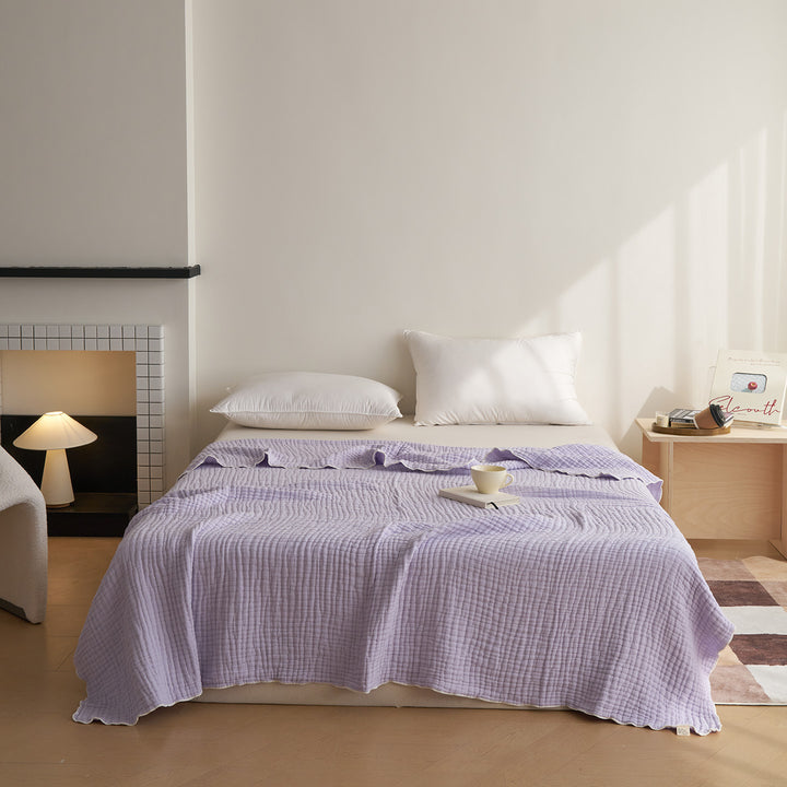 Lightweight Quilted Cotton Gauze Bedspread