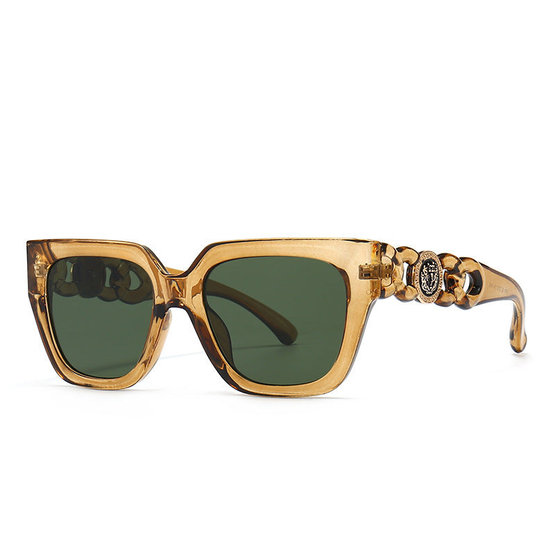 Women's oversized sunglasses with luxurious chain accents Stornfield