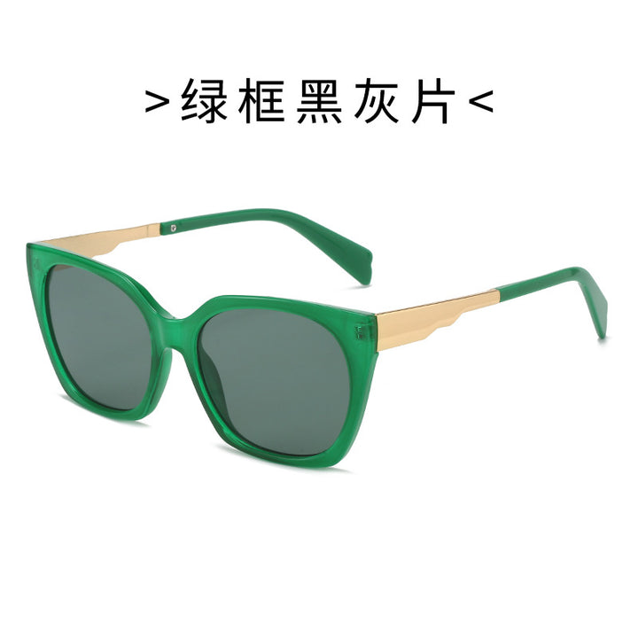 Women's oversized sunglasses with elegant transparent frame and golden accents Stornfield