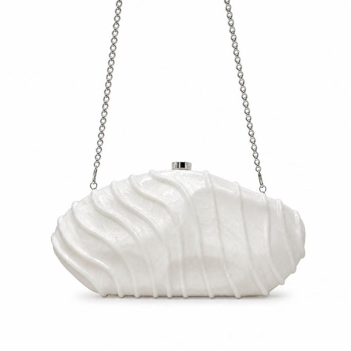 Sculpted Shell-Inspired Evening Clutch