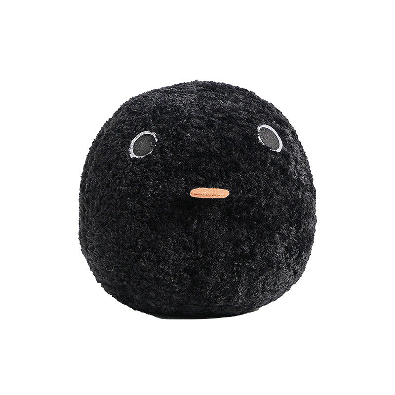 Round plush floor seat cushion with face application and shape-stable filling