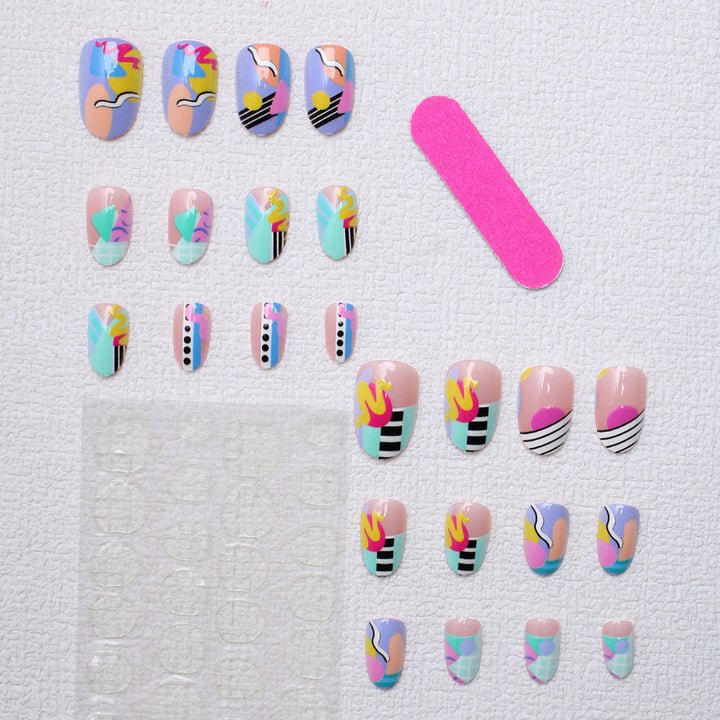 Artistic Patterned Press-On Nails Stornfield