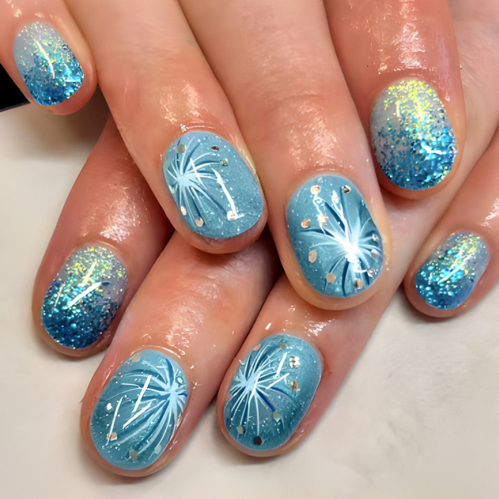 Glittering Gel Nail Art Design Stornfield