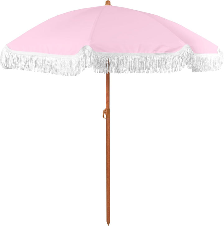 Women's sun umbrella with tassels and striped design Stornfield