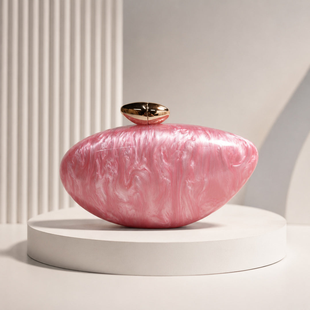 Luxurious Marble-Effect Clutch