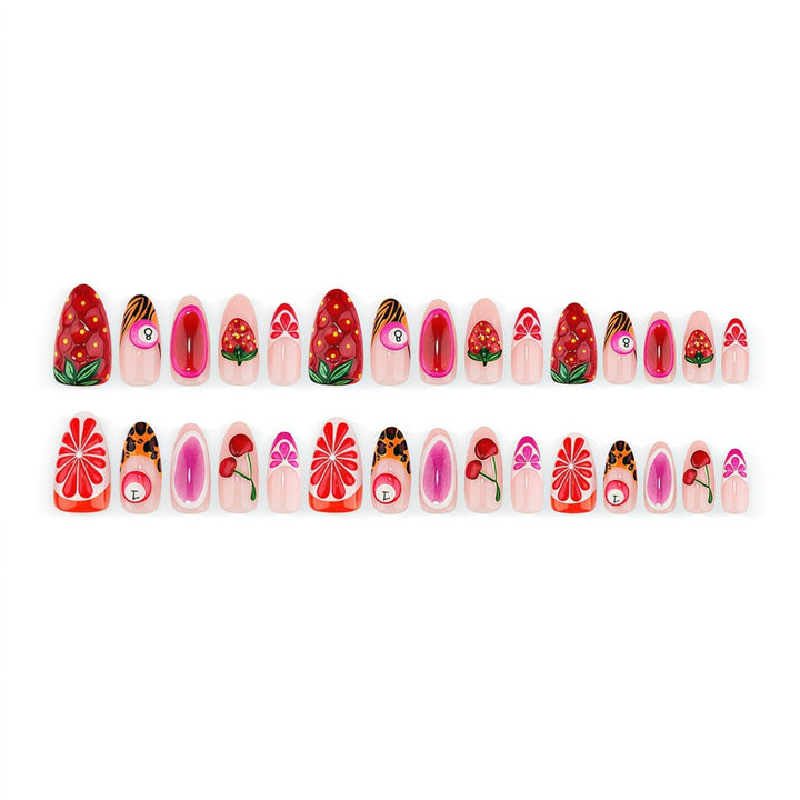 Artificial nail set with fruit motifs Stornfield