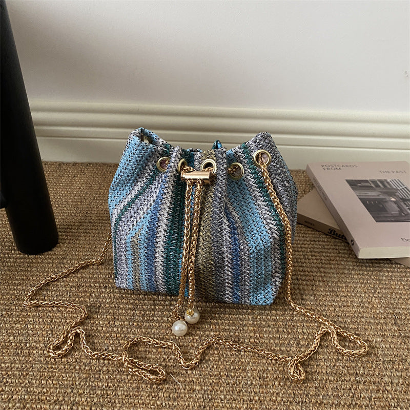 Artistic Woven Bucket Bag