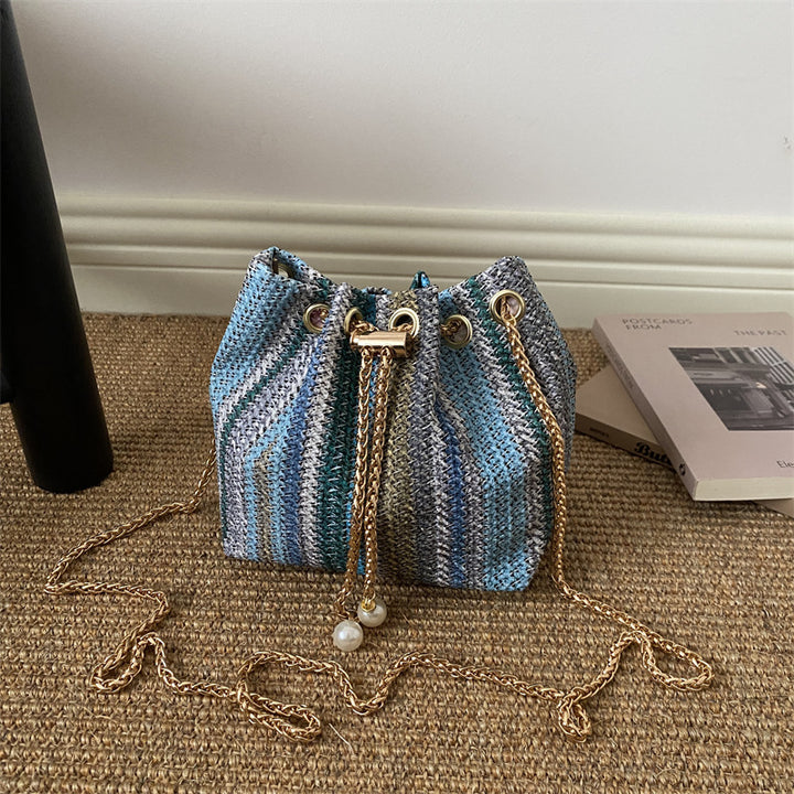 Artistic Woven Bucket Bag