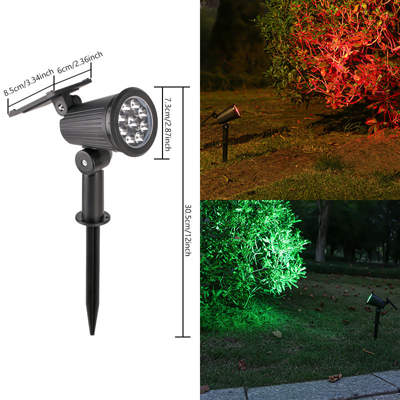 Solar-Powered Adjustable Garden Spotlight With Swivel Stake Stornfield