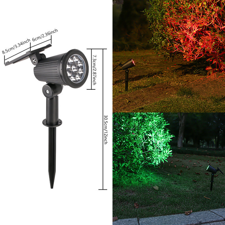 Solar-Powered Adjustable Garden Spotlight With Swivel Stake Stornfield