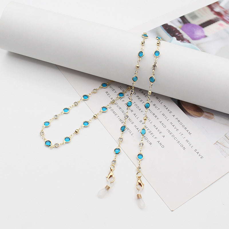 Stylish Gemstone-Linked Eyewear Chain Stornfield