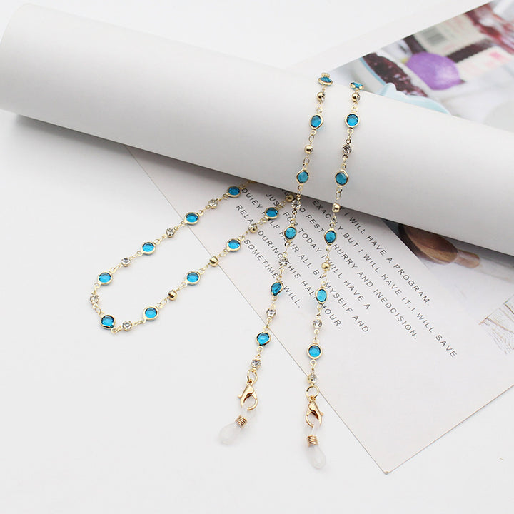 Stylish Gemstone-Linked Eyewear Chain Stornfield