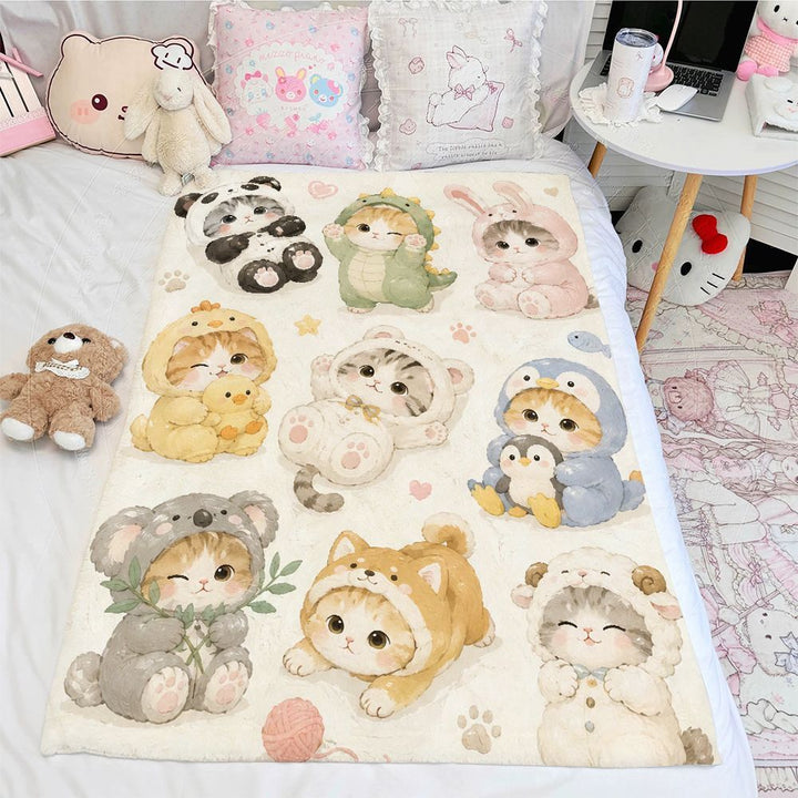 Cozy Plush Animal-Themed Throw Blanket