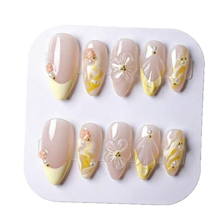 Artificial nails with floral and modern accents Stornfield